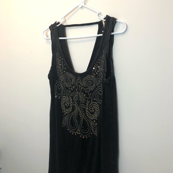 Free People Boho Sequin Long Top - Picture 2 of 7